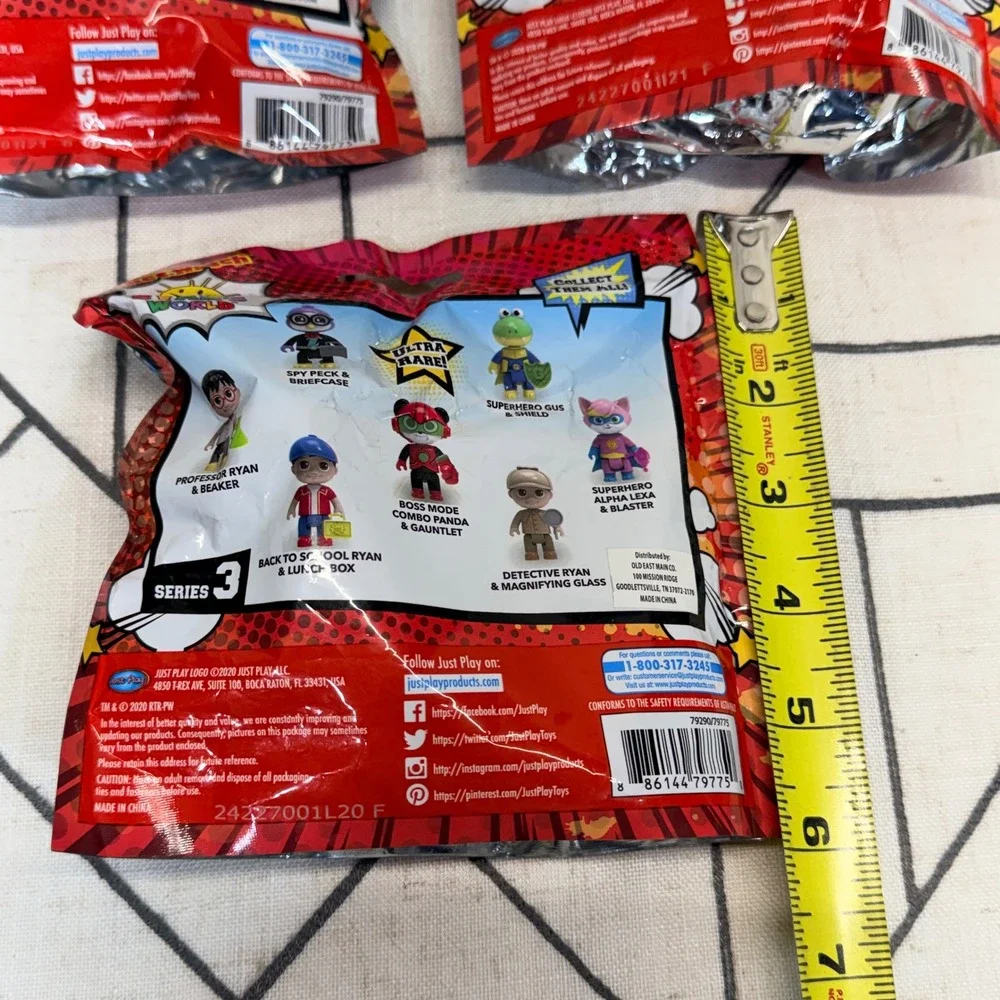 Ryan's World Mystery‎ Figs 3-Pack Multicolor Series 3 Blind Bags New Sealed